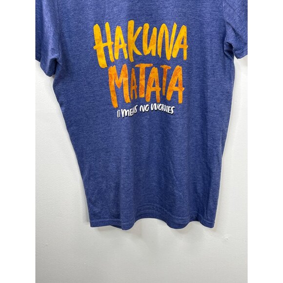 Disney Lion King Graphic Tee Small Blue Hakuna Matata T Shirt - Picture 4 of 12